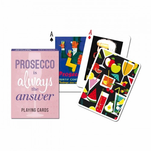 Carti de joc de colectie cu tema "Proseco is always the answer"